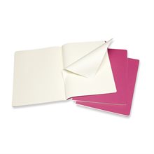 Cahier Journal Olinjerad XL Rosa, 3-Pack