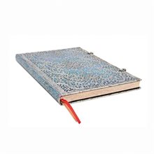 Notebook Grande Blank, Silver Filigree/Maya Blue